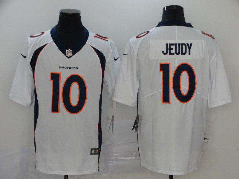 Men Denver Broncos #10 Jeudy White Nike Vapor Untouchable Stitched Limited NFL Jerseys